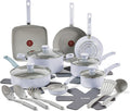 T-Fal Refresh Ceramic Nonstick Cookware Set, 20-Piece - Colorful