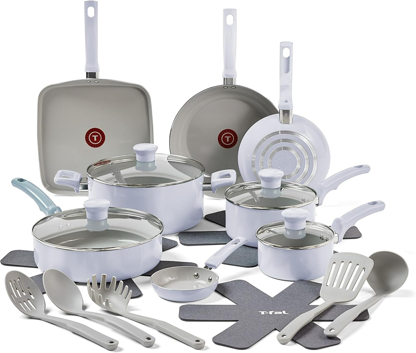 T-Fal Refresh Ceramic Nonstick Cookware Set for Healthy Cooking