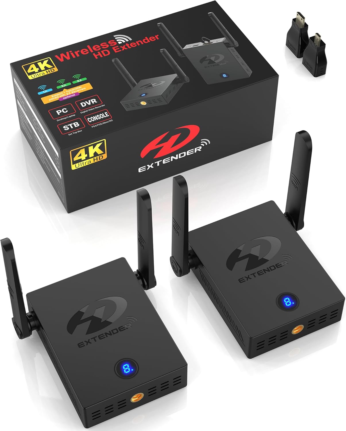 Ultimate 4K Wireless HDMI Kit: 492FT Range, 9 Channels, Dual Cooling, Stream Anywhere!
