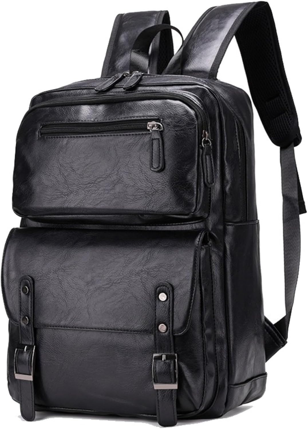 ROSTNK Leather Backpack for Men - Large Capacity Travel Bag