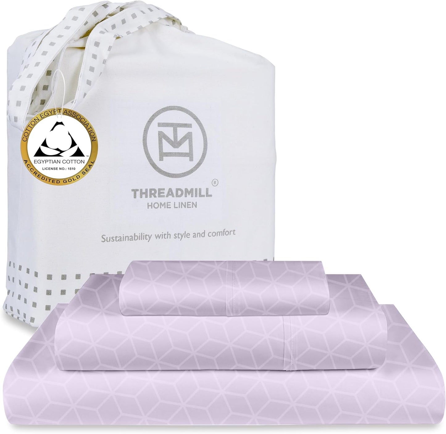 Threadmill Egyptian Cotton Twin Sheet Set for Cozy Sleep