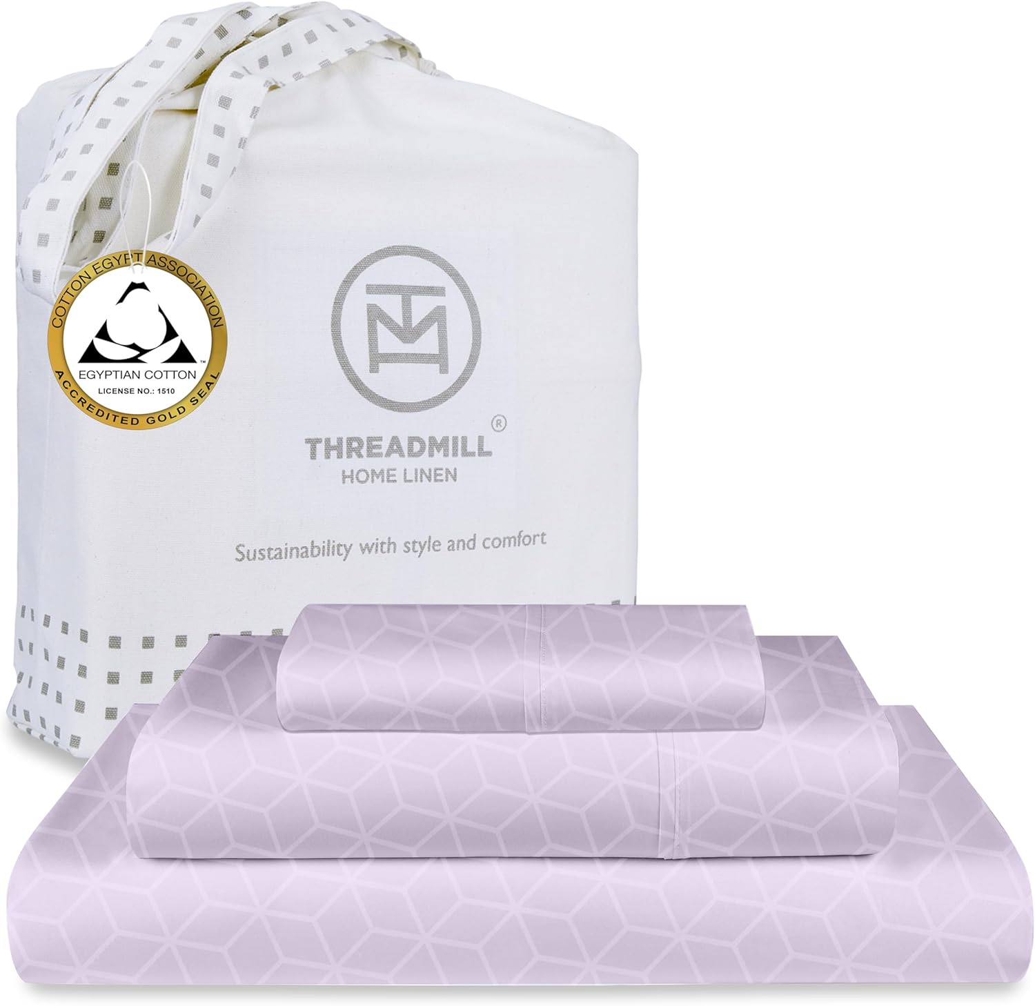 Threadmill Egyptian Cotton Twin Sheet Set for Cozy Sleep