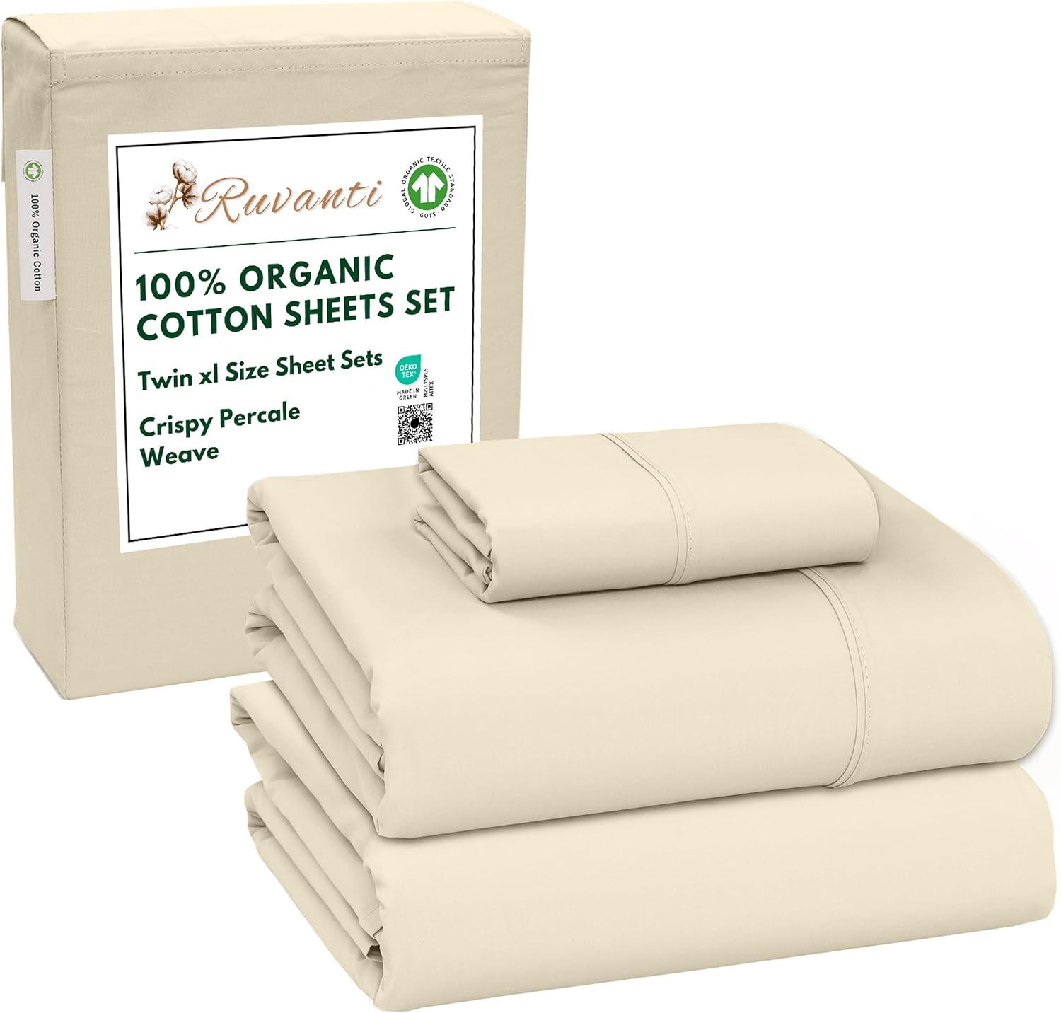 100% Organic Cotton Twin XL Sheets Set for Comfortable Sleep