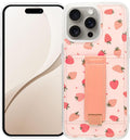iPhone 14 Pro Wallet Case with Kickstand and Finger Strap - Secure