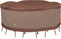 DUCKCOVERS Ultimate Waterproof Round Patio Table & Chair Set Cover 106