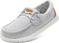 Women's Canvas Boat Shoes with Orthopedic Insole - Lightweight Comfort