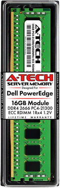 A-Tech 16GB DDR4 2666MHz ECC RDIMM for Dell PowerEdge - Reliable