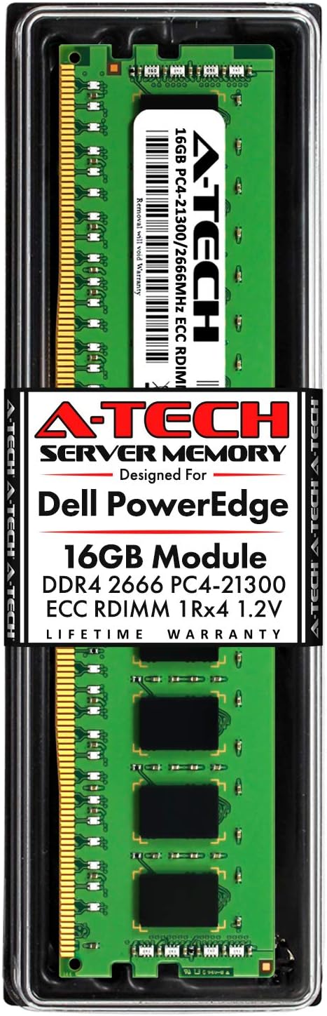 16GB DDR4 2666MHz ECC RDIMM Memory for Dell PowerEdge Servers