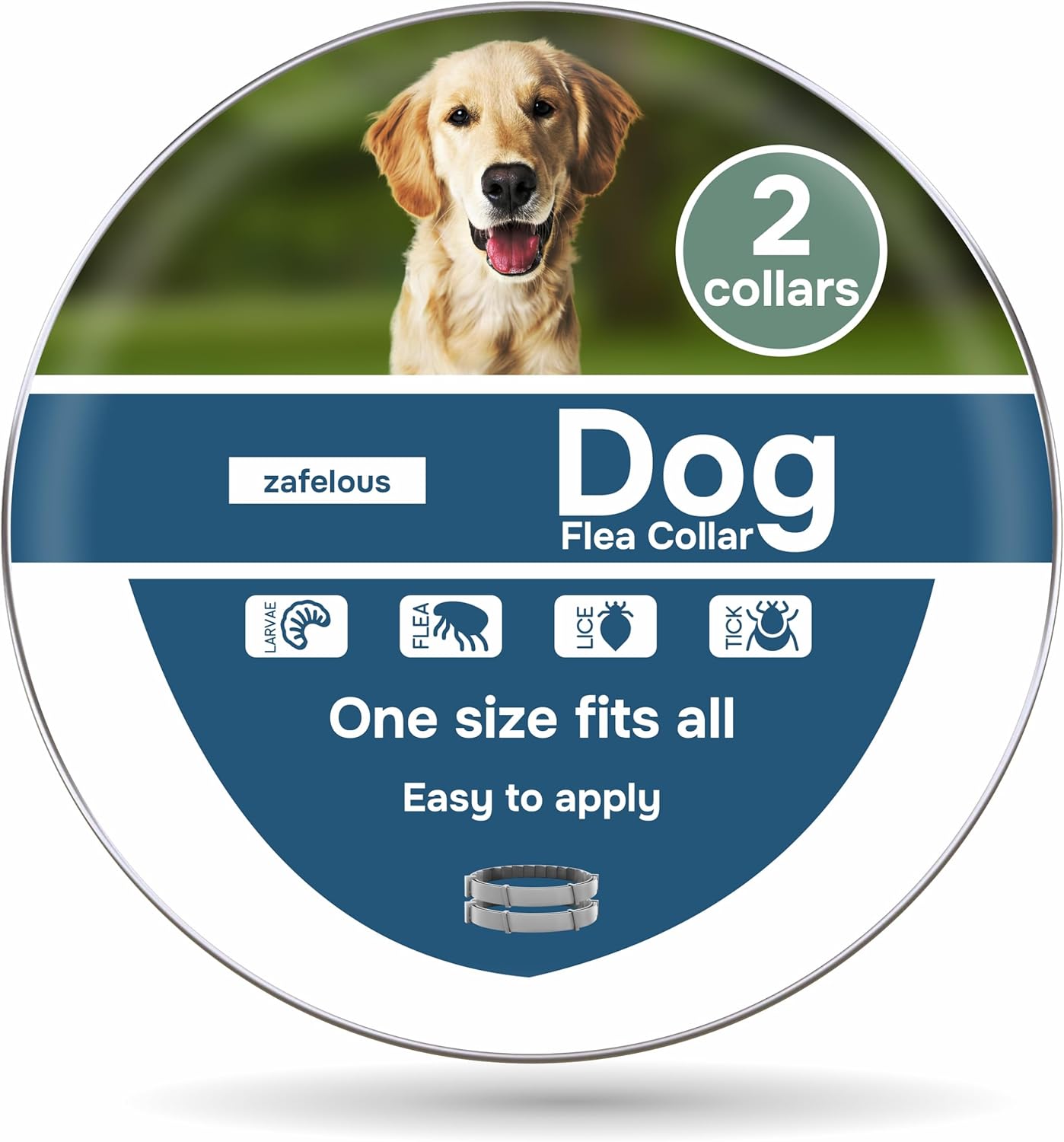 Flea and Tick Prevention for Dogs - Adjustable Collar 2 Count