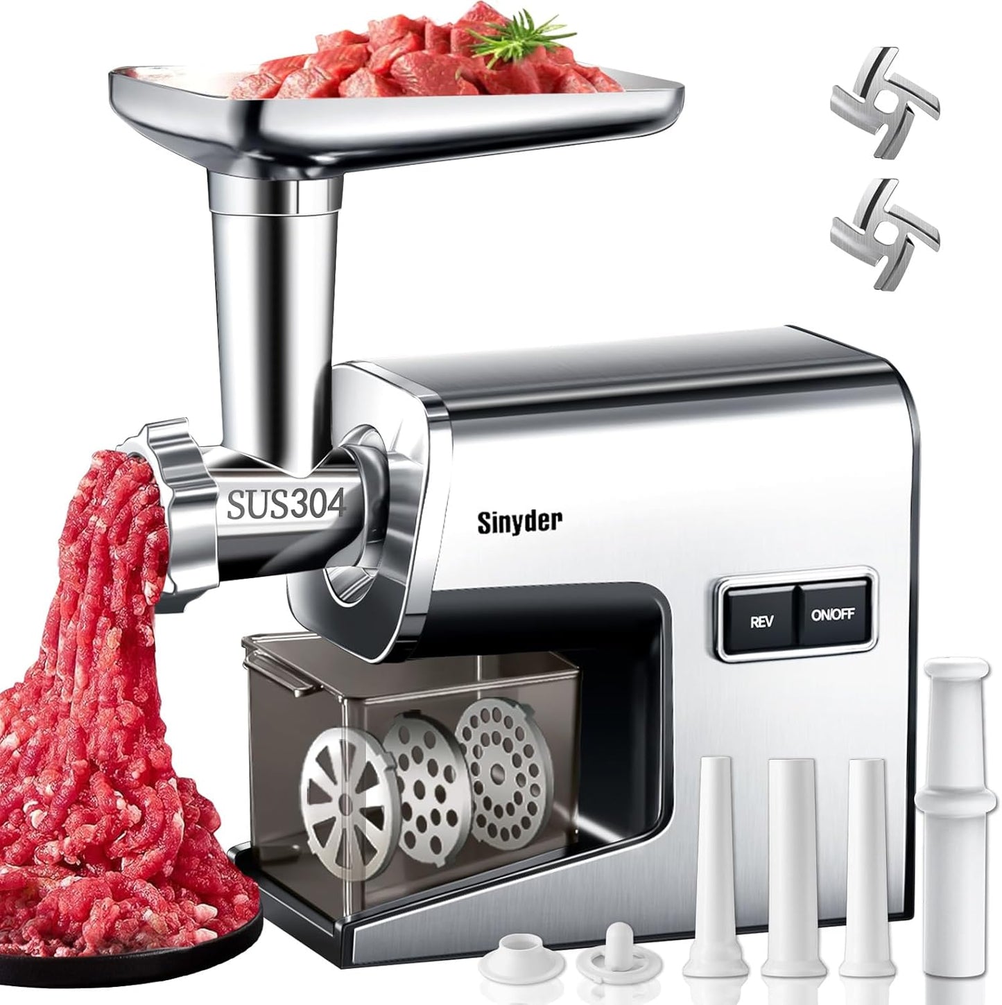 Sinyder Electric Meat Grinder: Powerful 3000W Kitchen Tool