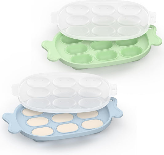 HEOMOONE Breastmilk Popsicle Molds - BPA-Free Baby Food Tray