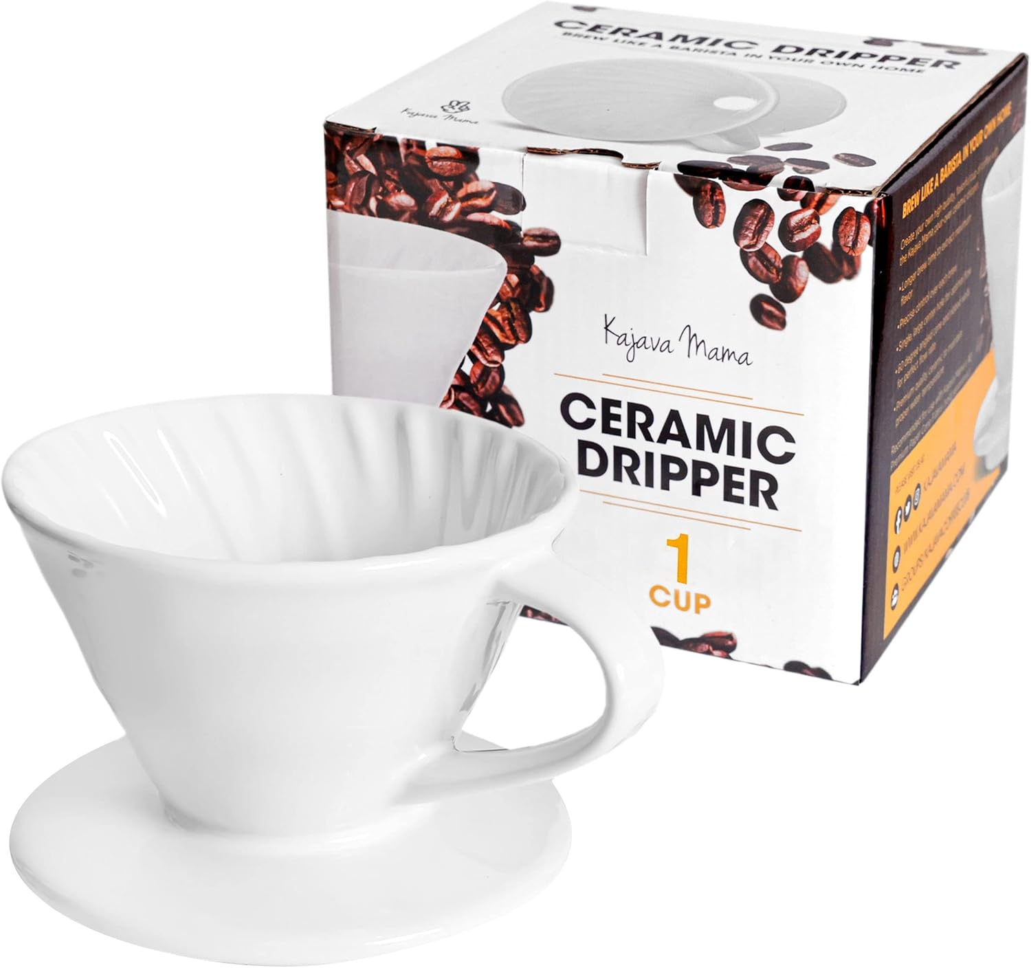 Kajava Mama Pour Over - Ceramic Slow Brew - Easy 1-Cup Gift