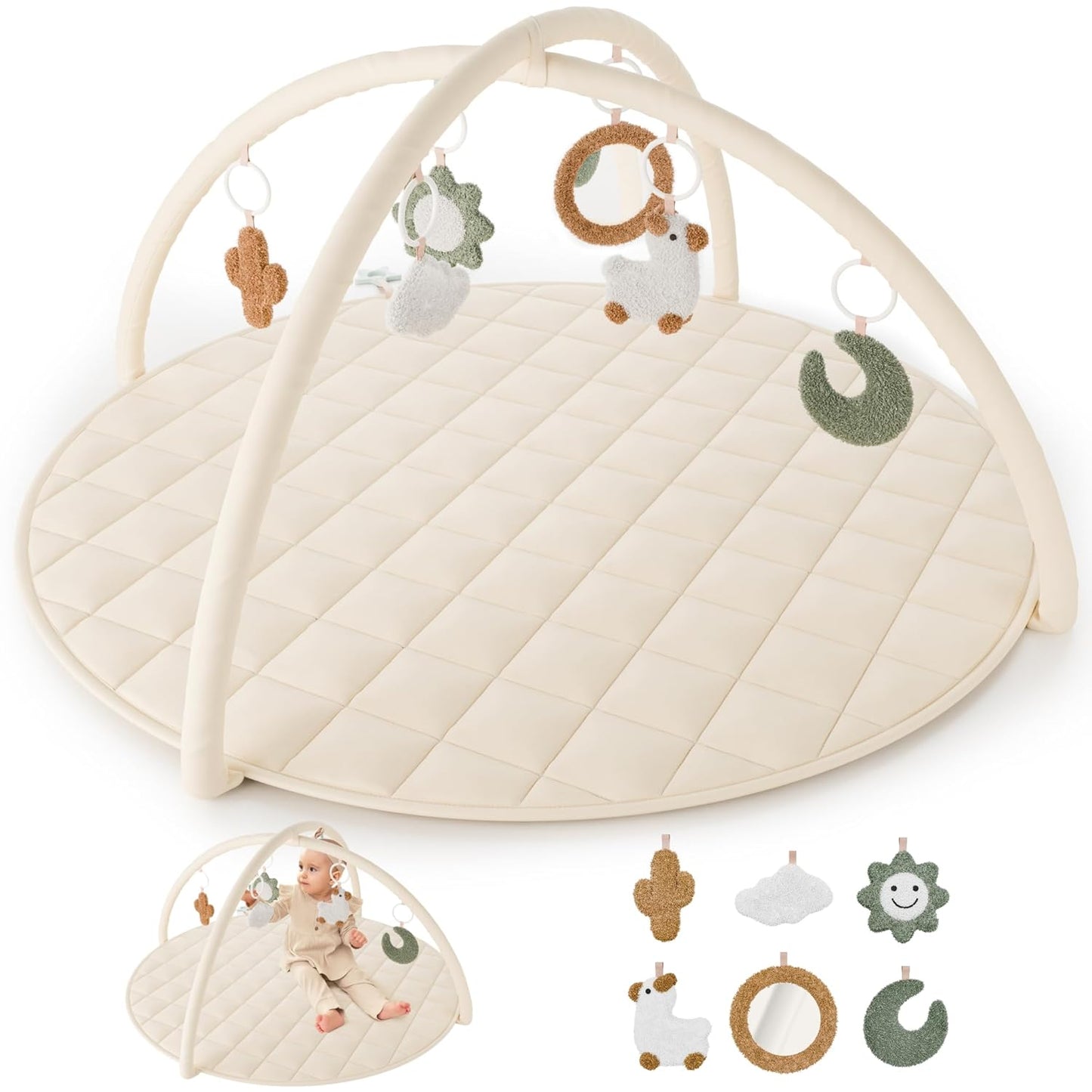 Beautiful Baby Play Gym and Tummy Time Mat for Your Child