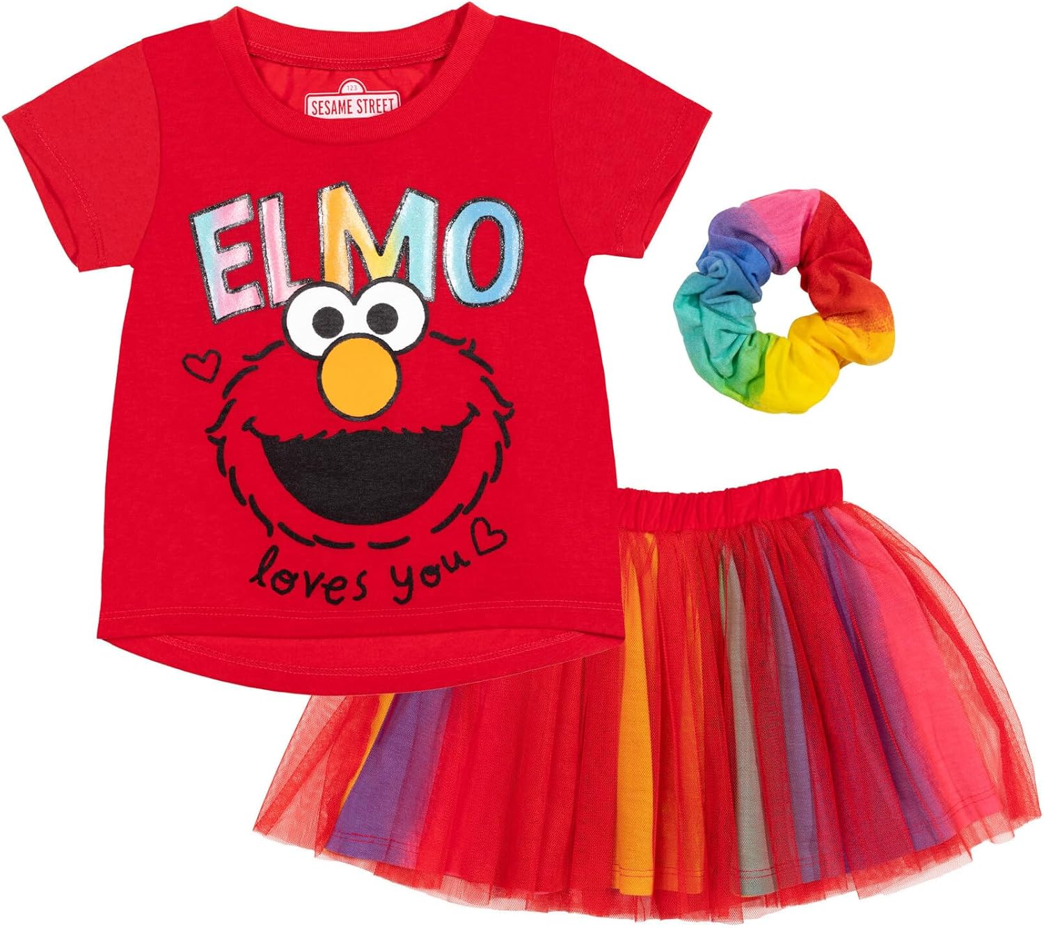 Sesame Street Elmo Abby Cadabby T-Shirt and Skirt Set for Kids