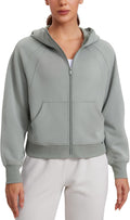 CRZ YOGA Womens SoftAura Full Zip Hoodie - Cozy Everyday Layer