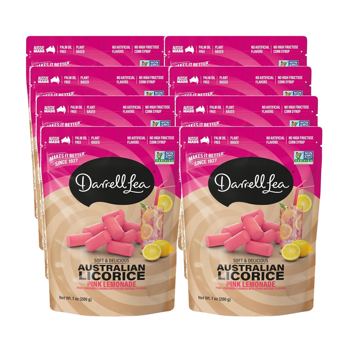 Darrell Lea Soft Australian Licorice - Pink Lemonade Flavor