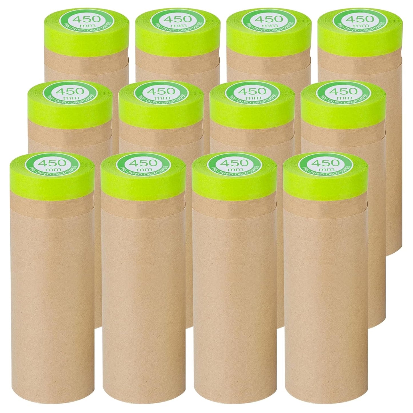 Pre-Taped Masking Paper for Painting - 18in x 50ft Roll