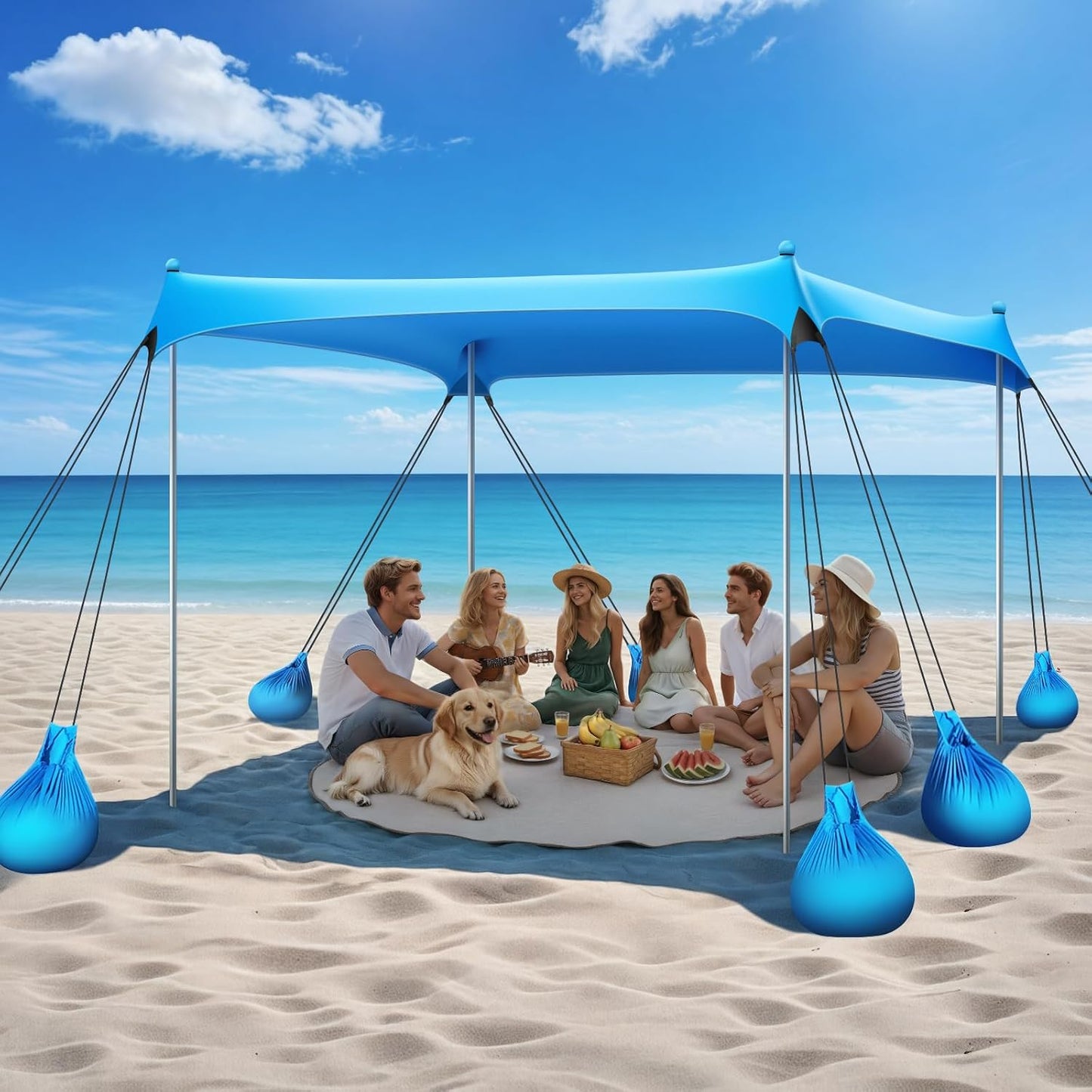 Beach Tent Sun Shelter with UPF50+ Protection for Outdoor Fun