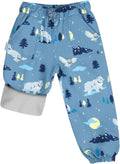 Waterproof Fleece-Lined Kids Snow and Rain Pants - Packable Warmth