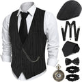 1920s Mens Costume Accessories Set - Classic Roaring 20s Look