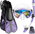 Snorkel Set with Fins for Adults - Ideal Snorkeling Gear Combo