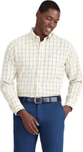 IZOD Men's Performance Comfort Long Sleeve Plaid Button Down Shirts