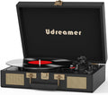 Vinyl Record Player Suitcase with Built-in Speakers - Portable
