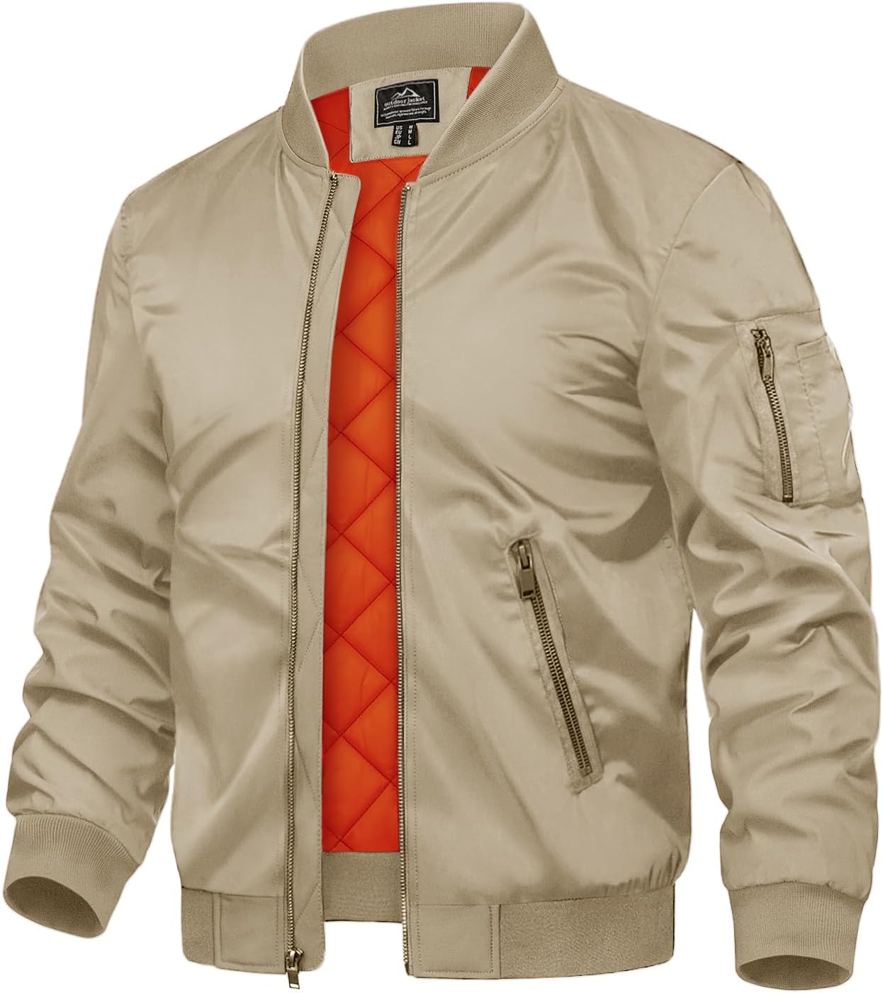 TACVASEN Men's Bomber Jacket - Stylish Fall Winter Windbreaker