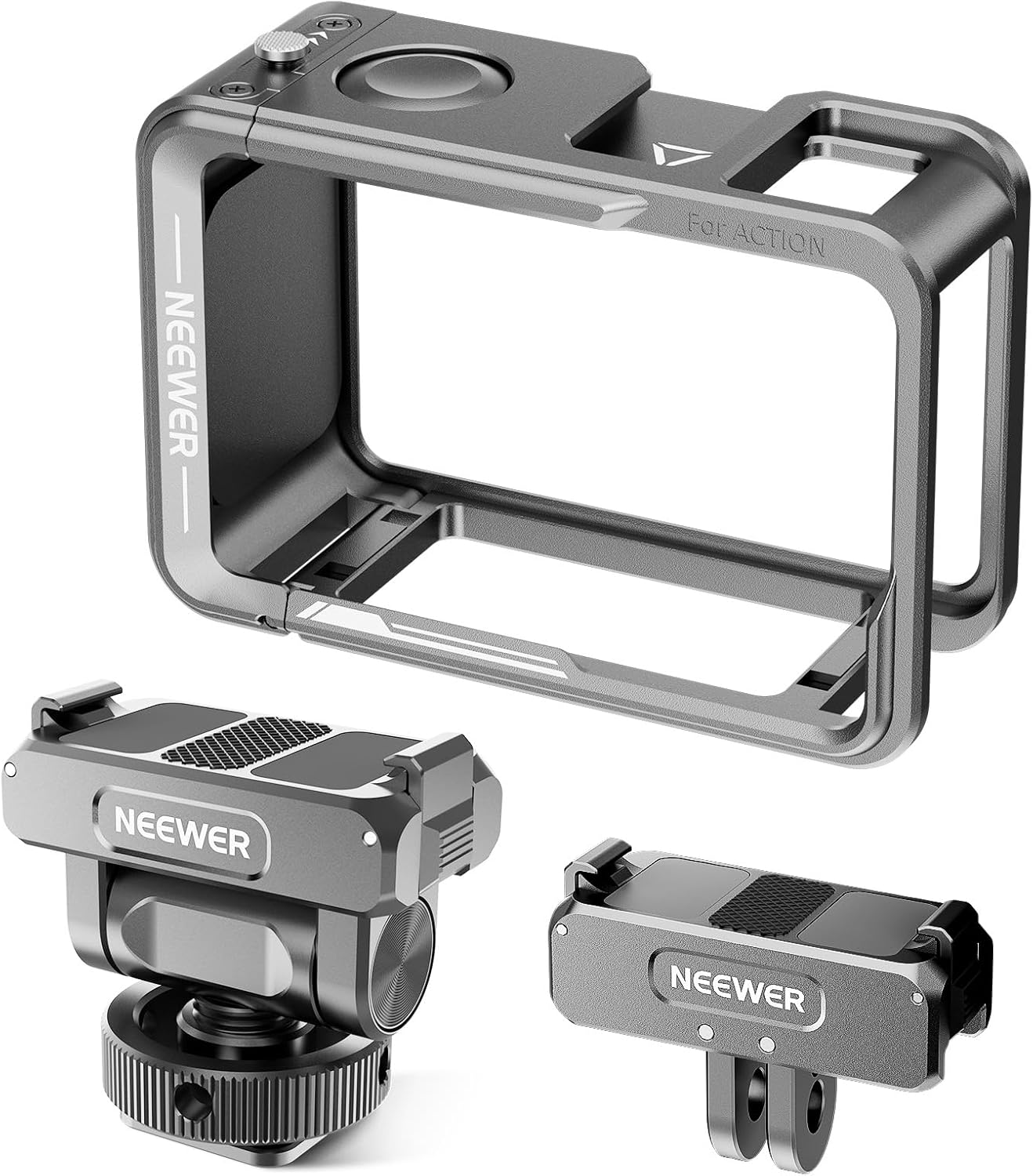 NEEWER Action Camera Cage Kit for DJI Osmo Action 5 Pro 4 3