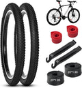 2Pcs Mountain Bike Tires and Tubes Set for All Terrain Rides