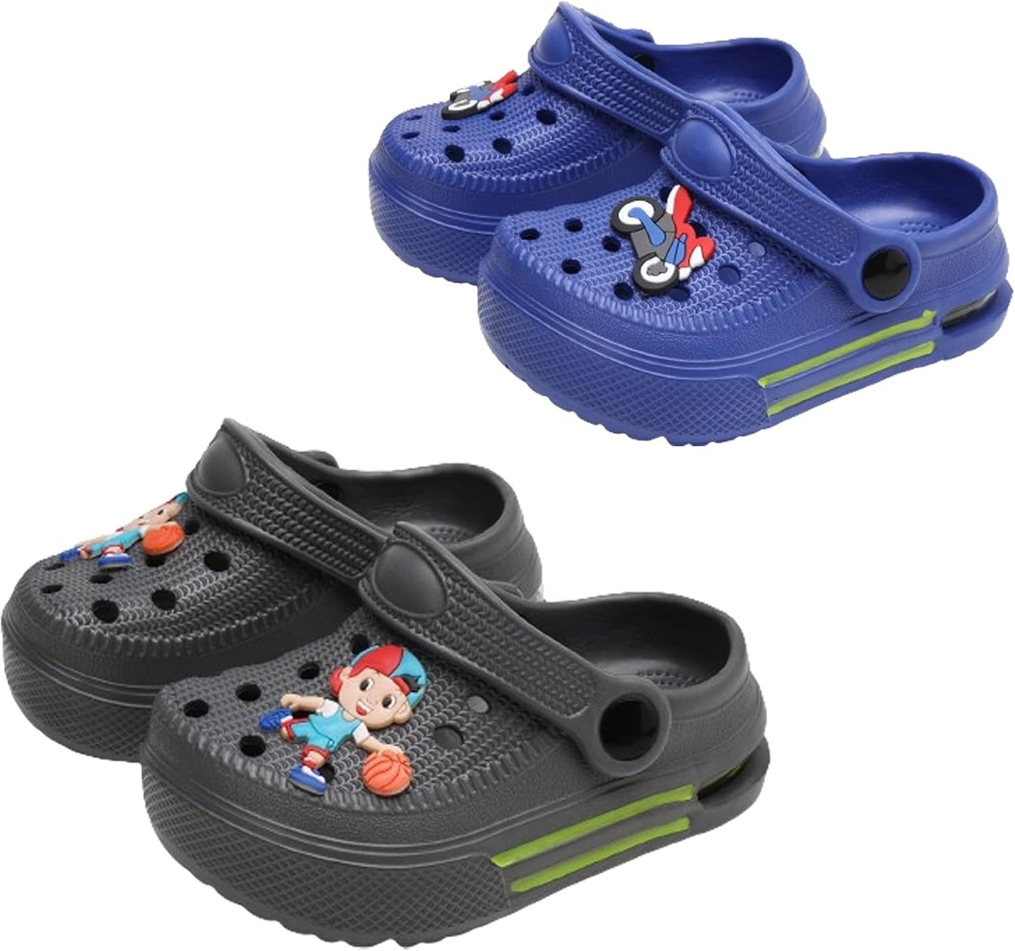 Children's Lightweight Garden Clogs for Boys and Girls 2 Pairs