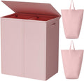 Double Laundry Hamper with Lid and Removable Bags - 154L Dual Sorter