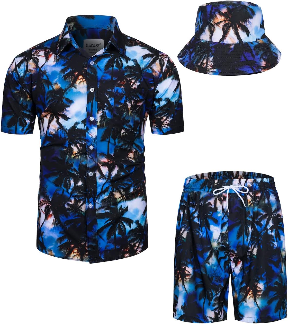 Tropical Hawaiian Shirt and Shorts Set for Summer Fun