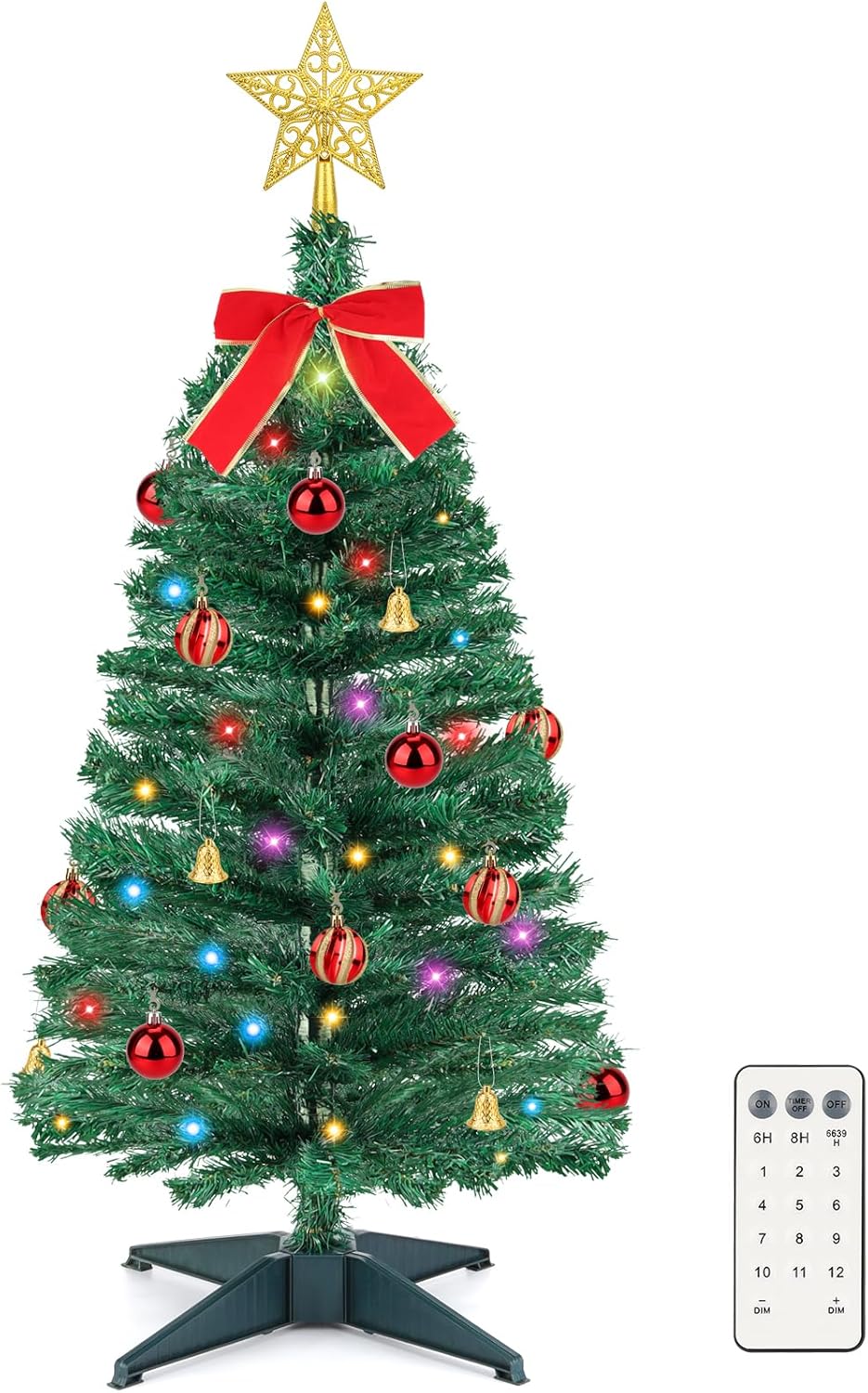 3 FT Artificial Christmas Tree with Lights for Festive Decor