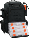 Bait Boss Pro Fishing Tackle Backpack with Rod Holders - Comfortable
