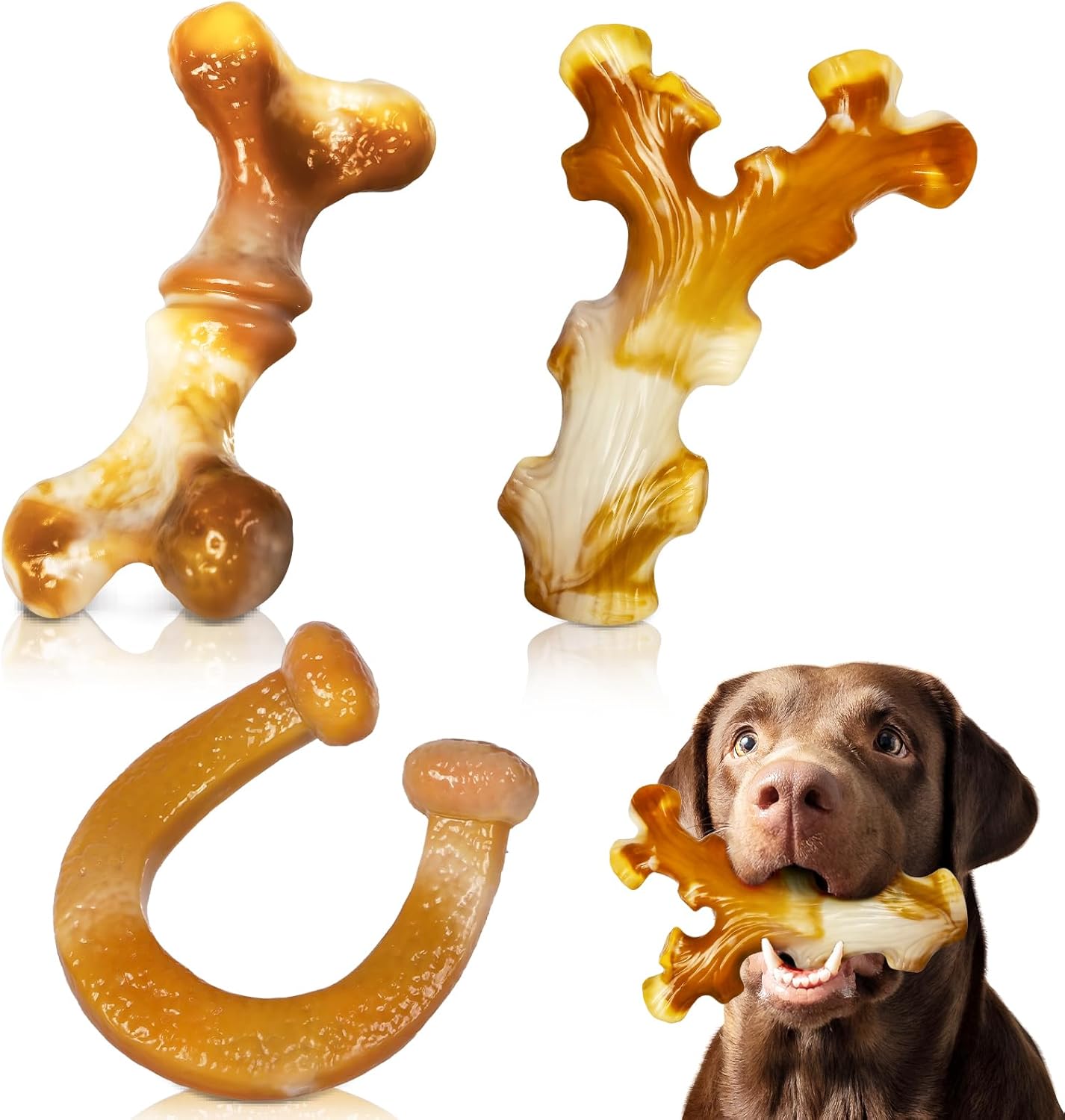 Indestructible Bacon Chew Toys for Large Dogs