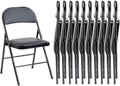 Sweetcrispy Folding Chair 10 Pack - Comfortable Padded Foldable Chairs