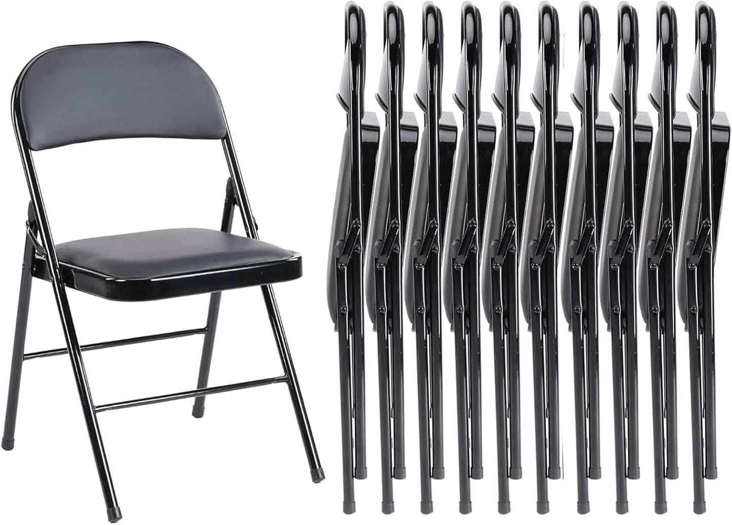 Sweetcrispy Folding Chair 10 Pack for Indoor and Outdoor Use
