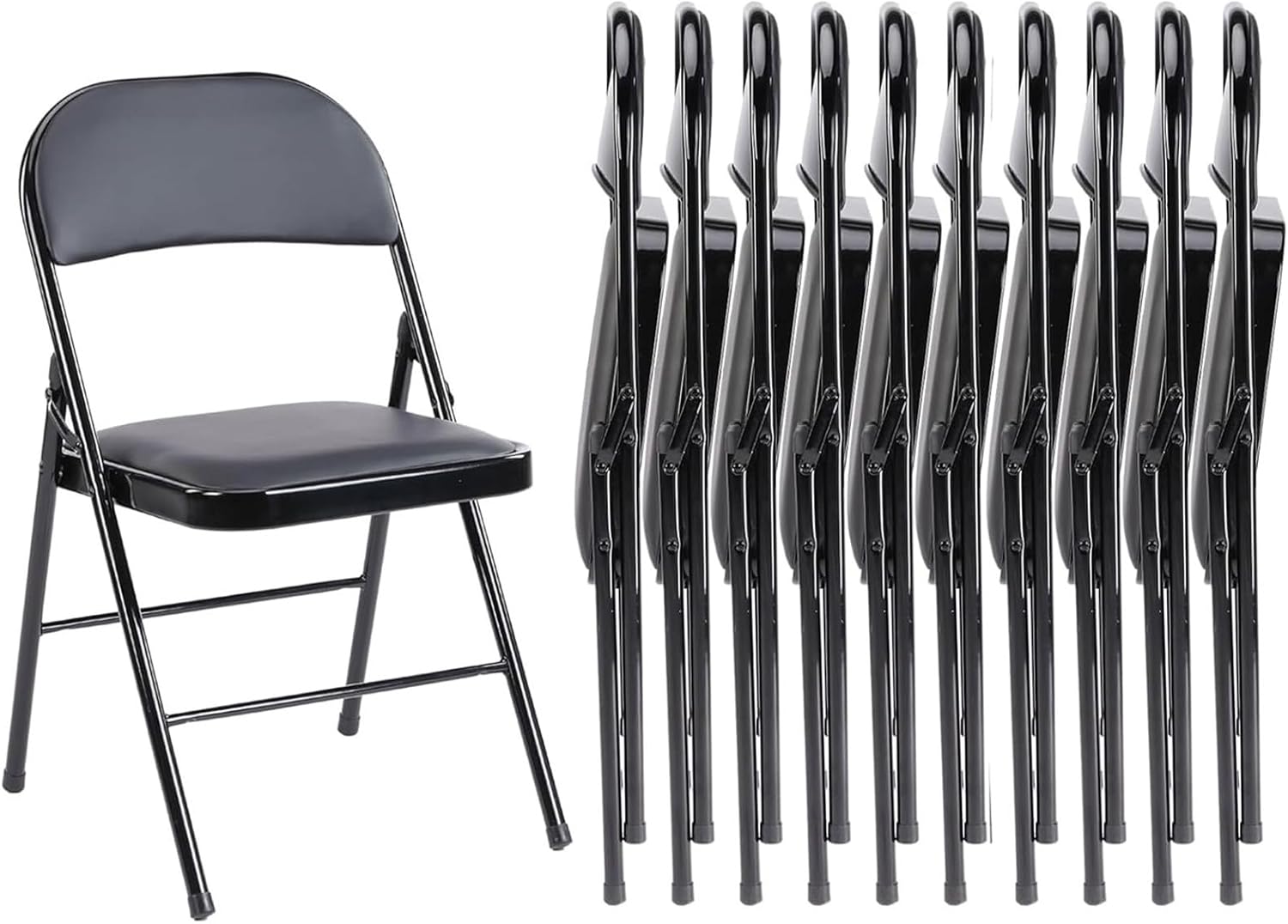 Sweetcrispy Folding Chair 10 Pack for Indoor and Outdoor Use