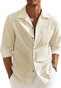 COOFANDY Men's Cotton Linen Shirts for Casual Beach Wear
