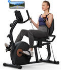 Recumbent Exercise Bike with Bluetooth App Connectivity - Comfortable