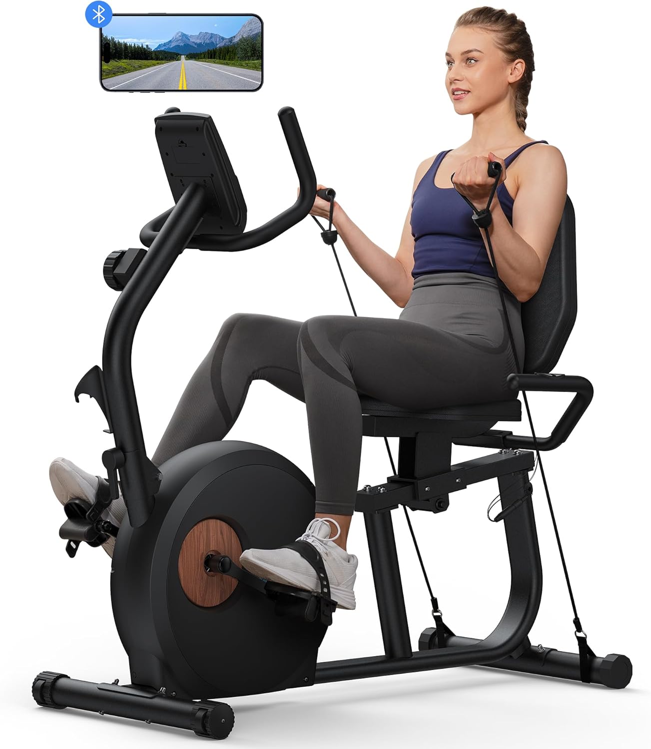 MERACH Recumbent Exercise Bike with Smart Bluetooth Connectivity