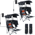 Nice C Chair with Canopy and Footrest - Heated Folding Camping Chair