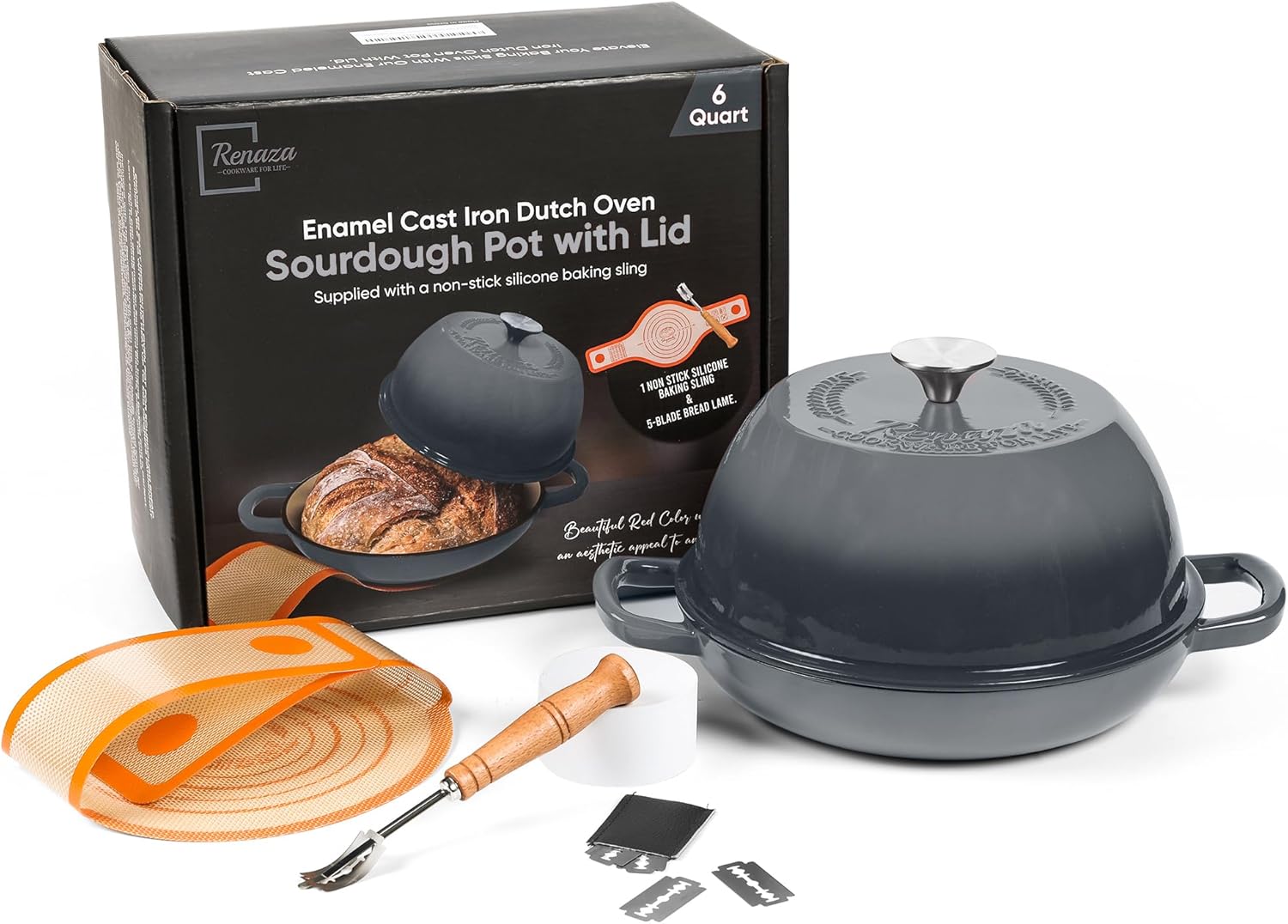 Enameled Cast Iron Dutch Oven for Perfect Sourdough Baking