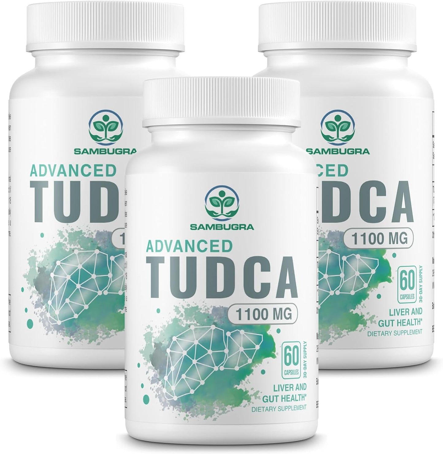TUDCA 1100mg Liver Cleanse Detox by Sambugra - 180 Caps