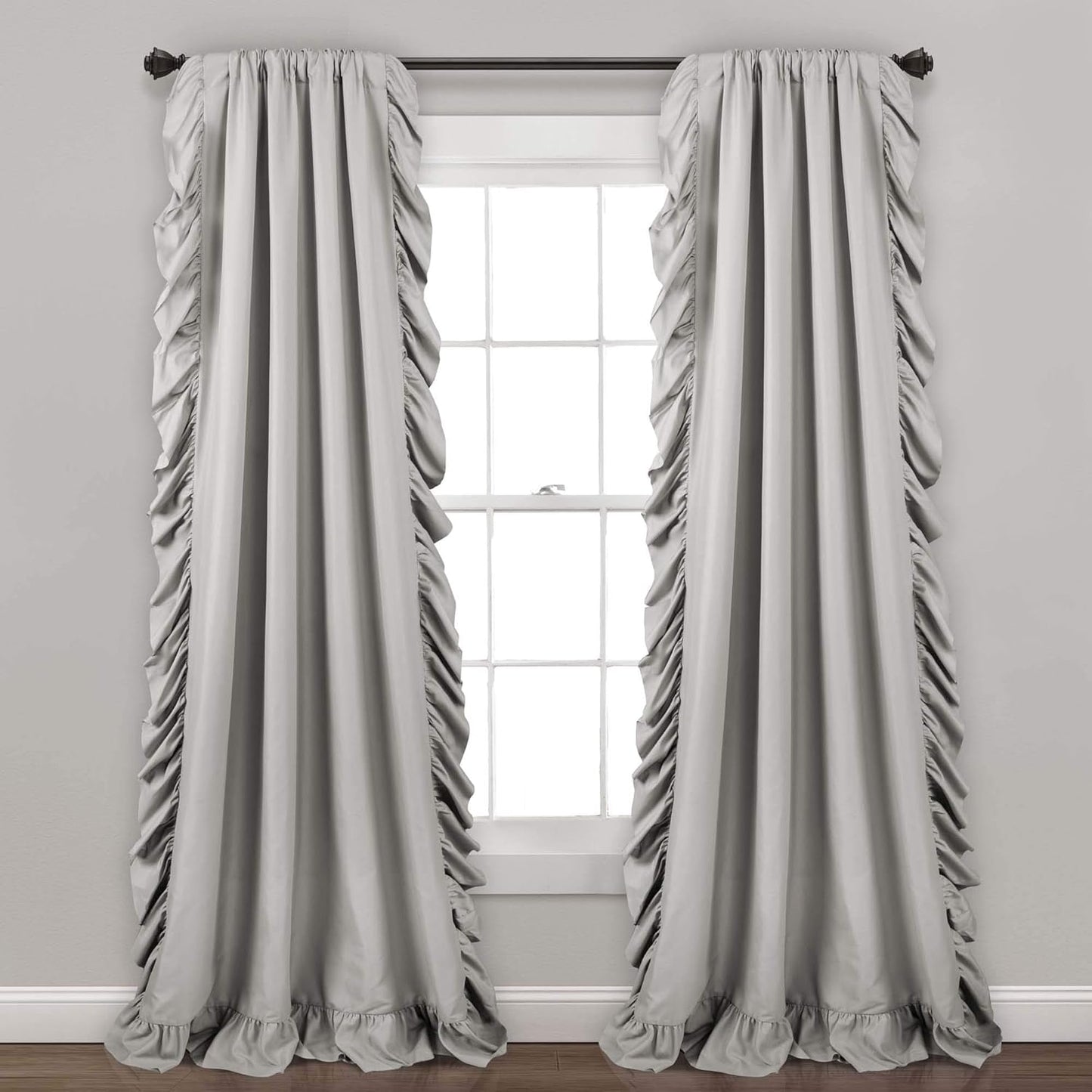 Lush Decor Reyna Ruffle Window Curtain Panel Set for Home