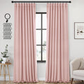 Light Pink Blackout Curtains 42 x 96 in 2 Panels - Room Darkening
