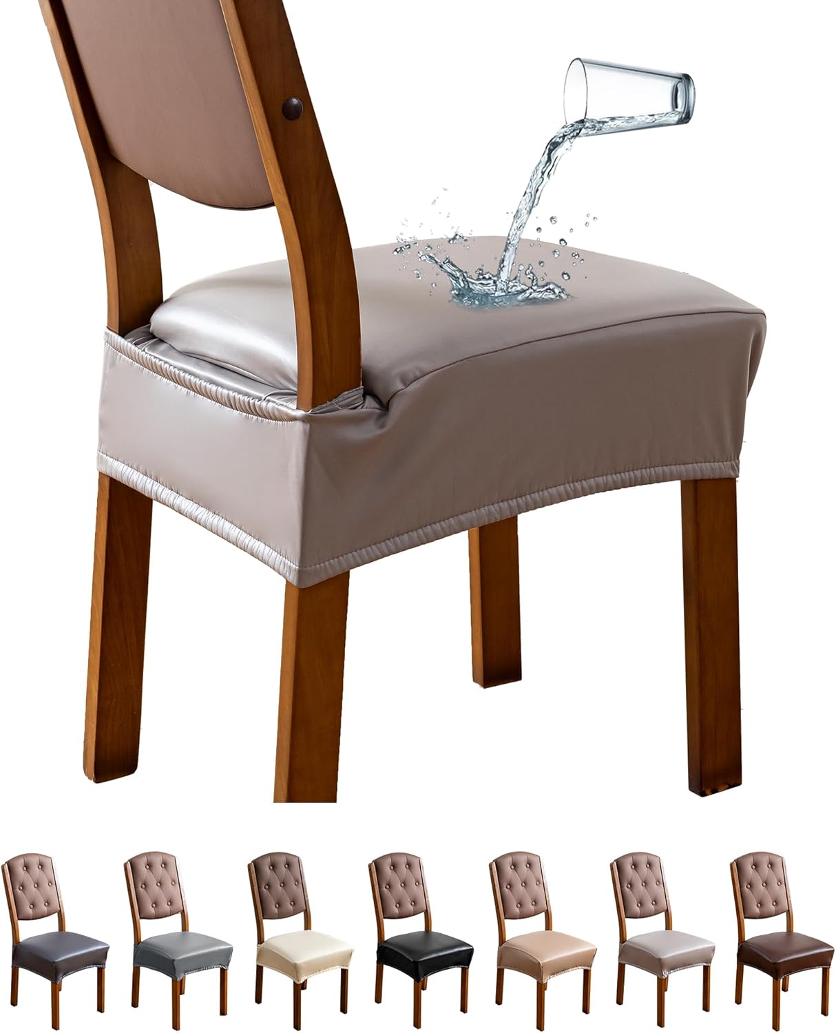 Genina Dining Chair Covers Set of 6 for Stylish Protection