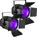 200W LED Stage Light COB Par with Barn Doors - Pro DMX Blinder