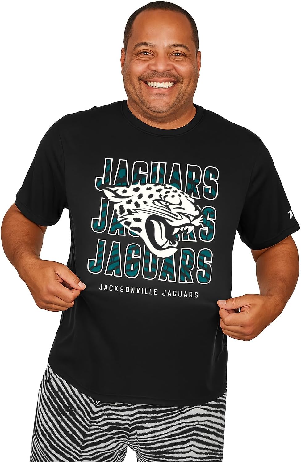 Zubaz NFL Men's Short Sleeve Team Graphic T-Shirt for Fans